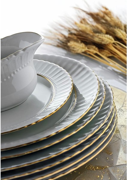 Sedef Yaldızlı 24 Parça 6 Kişilik Yemek Takımı