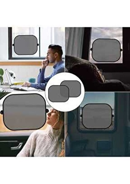 Concept Vantuzlu Arka Yan Cam Güneşlik Perde Araç İçin Sağ ve Sol 2 Adet Pratik Gölgelik