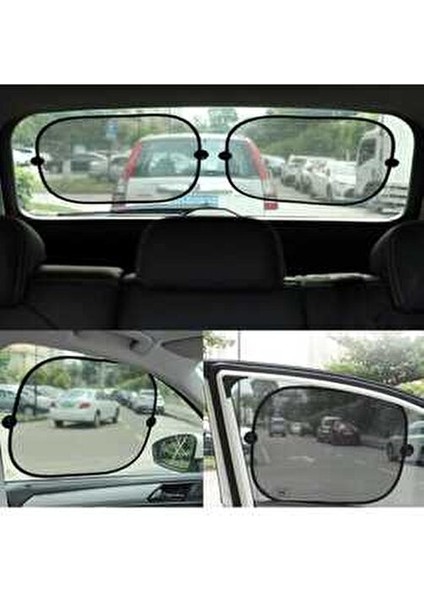 Concept Vantuzlu Arka Yan Cam Güneşlik Perde Araç İçin Sağ ve Sol 2 Adet Pratik Gölgelik
