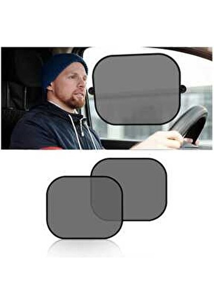 Concept Vantuzlu Arka Yan Cam Güneşlik Perde Araç İçin Sağ ve Sol 2 Adet Pratik Gölgelik