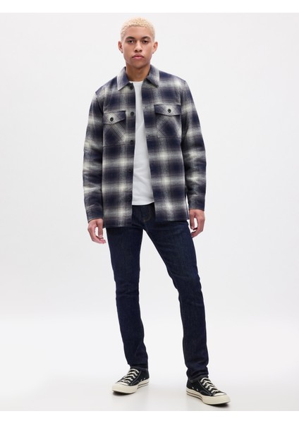 Erkek Lacivert Geri Dönüştürülmüş Washwell™ Skinny Soft Jean Pantolon