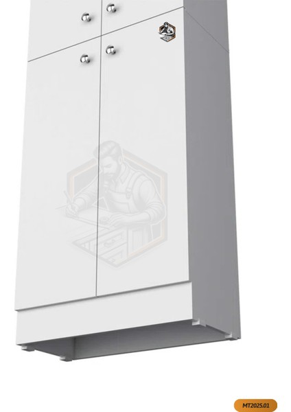 Tamamı Mdf 4 Kapaklı Bol Raflı Çok Amaçlı Kiler Dolabı