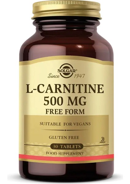 Solgar L-Carnitine 500 Mg 30 Tablet