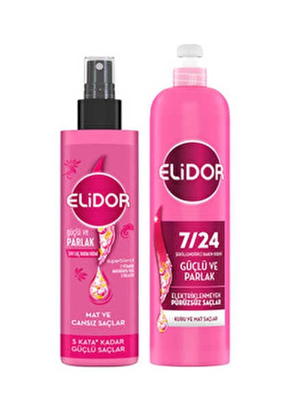 Sıvı Saç Bakım Kremi Güçlü ve Parlak 200 ml X1 + 7/24 Şekillendirici Bakım Kremi 240 ml X1 fiyatları