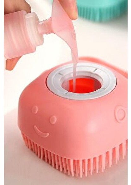 2 Adet Silikon Banyo Duş Jeli Kesesi Hazneli Şampuan Peeling Vücut Masaj Fırçası Banyo Lifi Bulaşık indirimleri