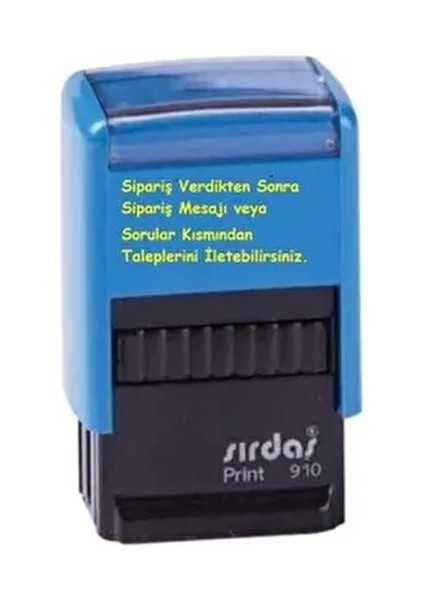 Isim Kaşesi 910 Otomatik 26.5x10 mm Mavi Renk Kişiye Özel Tasarım İçin