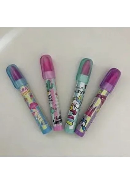 Kız Model Roket Silgi 4 Lü Yumurtlayan Silgi Renkli Eğlenceli Tasarım