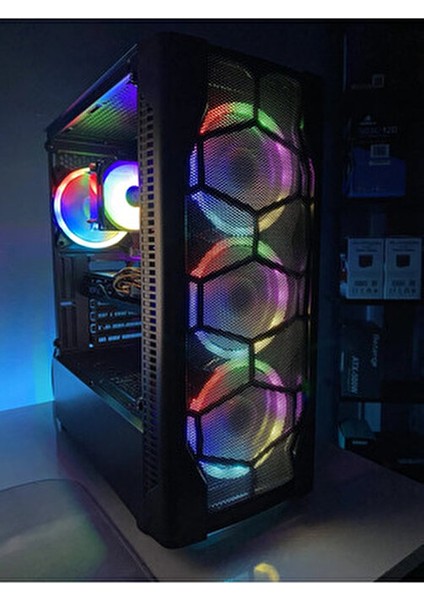 Gaming Oyuncu Pc Bilgisayar Kasası Masaüstü Set Ryzen 5 RX580 Rgb