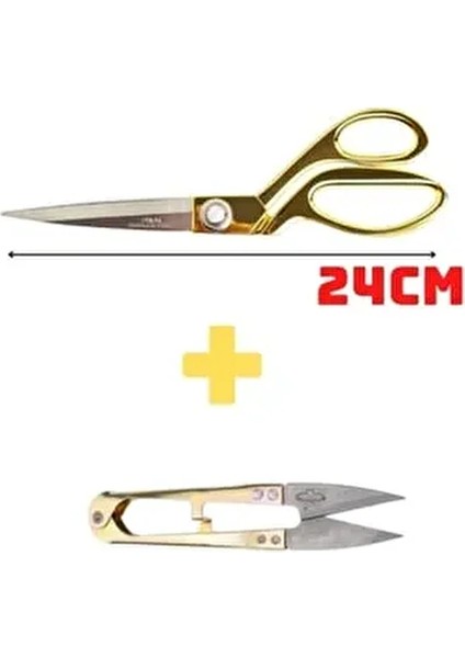 Profesyonel Metal Terzi Makası Büyük Boy Altın Renkli 1 Adet
