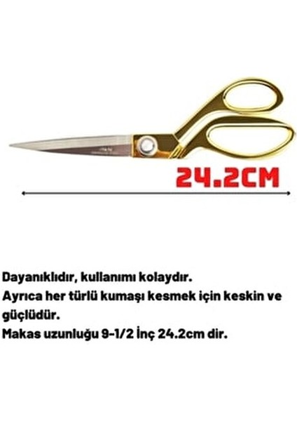 Profesyonel Metal Terzi Makası Büyük Boy Altın Renkli 1 Adet modelleri
