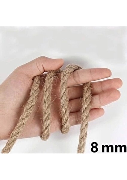 8 mm 1.kalite 100 Metre Jüt Halat Ip Dekoratif Hasır Ip Kendir fiyatları