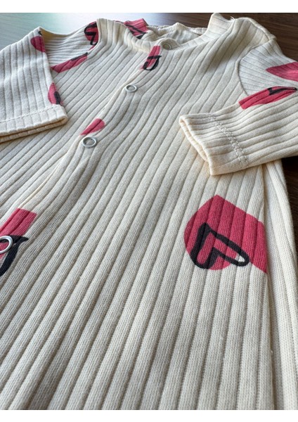 Bebek Tulum Pamuklu Kalpli Desenli Uzun Kollu Ayaklı indirimleri