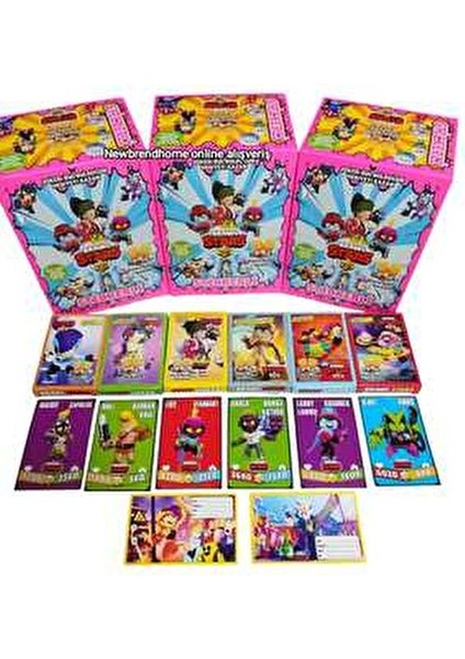 Yeni Seri Brawl Stars Karakter Kartları (10 Mini Kutu 60 Kart 10 Sticker) Jokeri Bul Hediyeyi Kazan