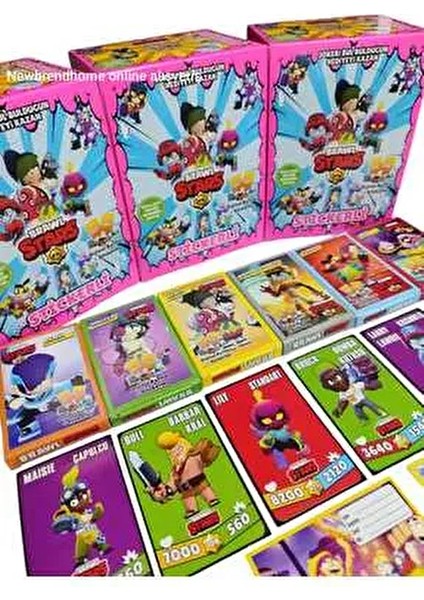 Yeni Seri Brawl Stars Karakter Kartları (10 Mini Kutu 60 Kart 10 Sticker) Jokeri Bul Hediyeyi Kazan fiyatları