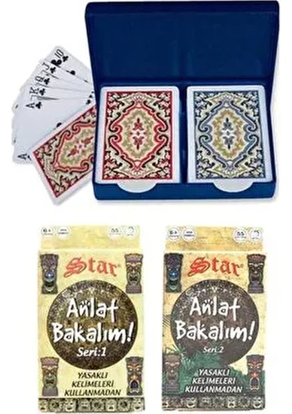 Anlat Bakalım Kartları Kelime Oyunu Seri 1 ve 2 Angora Kem Plastik Iskambil Oyun Kağıdı