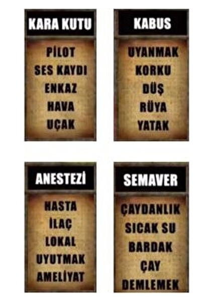 Anlat Bakalım Kartları Kelime Oyunu Seri 1 ve 2 Angora Kem Plastik Iskambil Oyun Kağıdı fiyatları