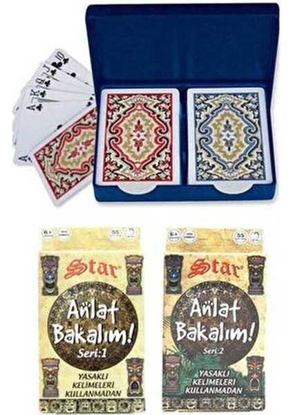 Anlat Bakalım Kartları Kelime Oyunu Seri 1 ve 2 Angora Kem Plastik Iskambil Oyun Kağıdı fırsatları