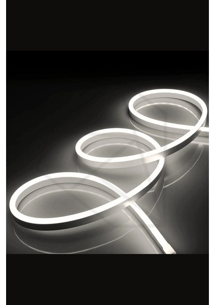 12 Volt 5 Metre Naturel Beyaz Neon LED Işık 1 cm Prize Takılmaya Hazır Değil Neon Şerit LED Esnek Silikonlu fiyatları