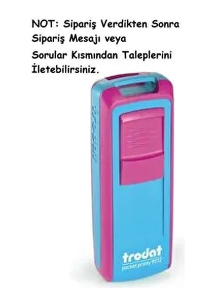 Cep Kaşe P4 47X18 mm Pembe Mavi Keçe 9512