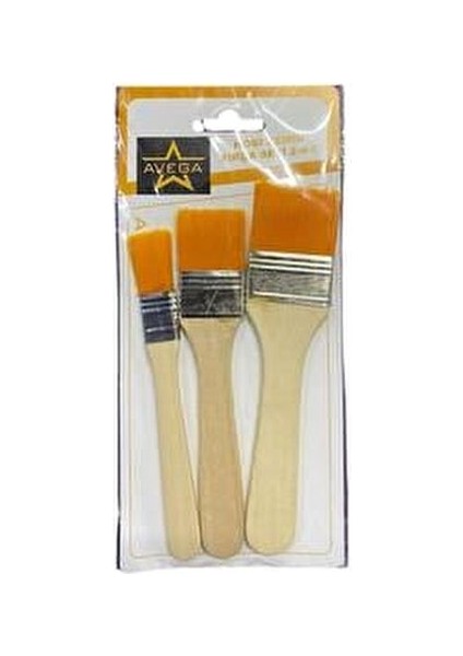 3 Lü Zemin Fırça Seti -Hobi Zemin Fırça Seti 2-4-6 Numara