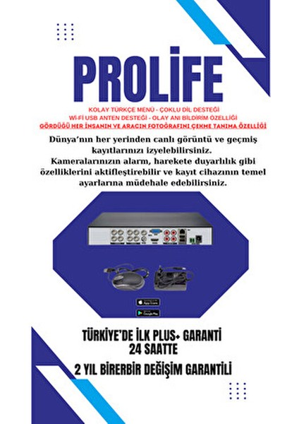 6'lı Guvenlik Kamerası Gece Renkli Görüşlü Full Hd 5 Mp Sony Lensli Yüz Tanımalı Kamera Sistemi modelleri