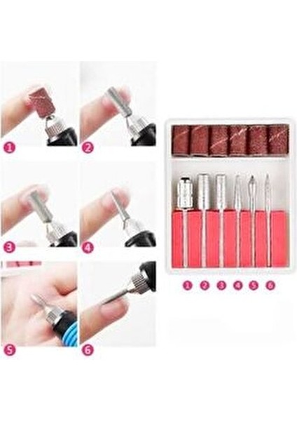 FREELADY Nanopro Freze Makinesi Elektrikli Kalem Törpü Cihazı - 6'lı Uç Seti fiyatları