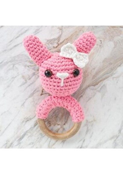 ahşap amigurumi diş kaşıyıcı halka 70 mm 10 adet modelleri