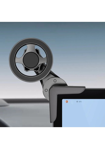 Tesla Araba ile Uyumlu ve Multimedia Ekranlı Arabalar ile Uyumlu Araç, Ofis ve Laptop Ekranı Için Neodimyum Mıknatıslı, Titreşim Önleyici Silikon Destekli | 2401