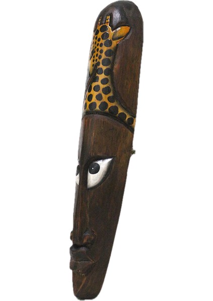 barcshop Ahşap Otantik Mask Zürafalı 50CM Albizia Wood maske duvar süsü fiyatları