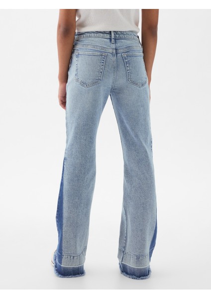 Kız Çocuk Mavi High Rise '70S Flare Jean Pantolon fırsatları