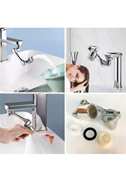 SUPERAVM Mak Su 1080 Derece Dönebilen Robotik Kol Musluk Başlığı - Musluk Uzatma Aparatı Ucu fiyatları