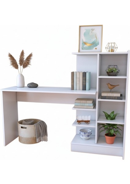 Modern Mdf Beyaz Kitaplıklı Çalışma Masası indirimleri