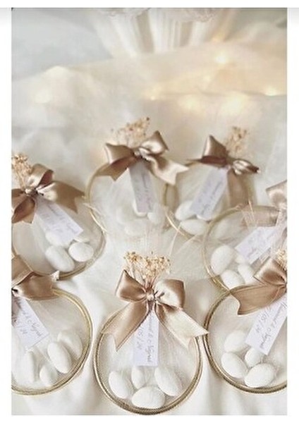 Goodsecond 30 Adet Süslemeli Halka Şekerleme Nikah Nişan Söz Düğün Hediyeliği Magnetsiz fiyatları