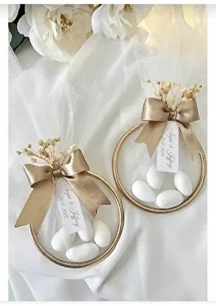 Goodsecond 30 Adet Süslemeli Halka Şekerleme Nikah Nişan Söz Düğün Hediyeliği Magnetsiz modelleri