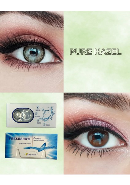FRESHSHOW Luxury Honey Bal / Haresiz Renkli Ela Göz Kirpik Lens / Yıllık 1 Adet