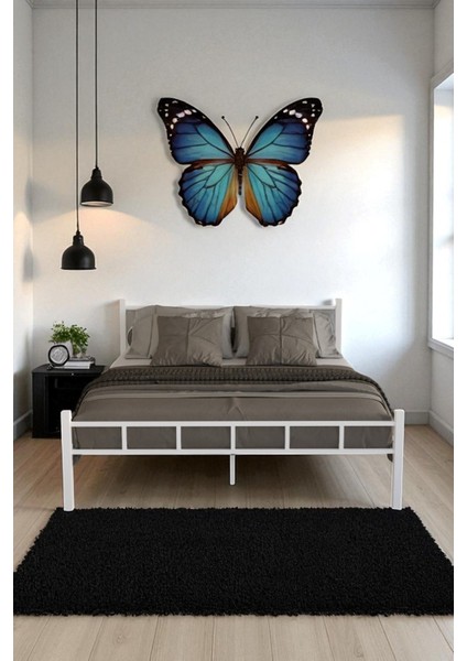 Serenita Serisi Siyah Metal Çift Kişilik Karyola,ferforje Karyola 160X200 fırsatları