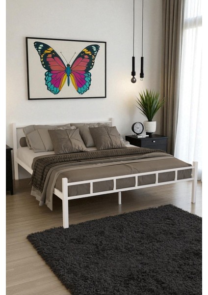 Serenita Serisi Siyah Metal Çift Kişilik Karyola,ferforje Karyola 160X200 indirimleri