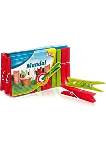 Plastik Mandal, 24'lü Çamaşır Asma Mandalı modelleri