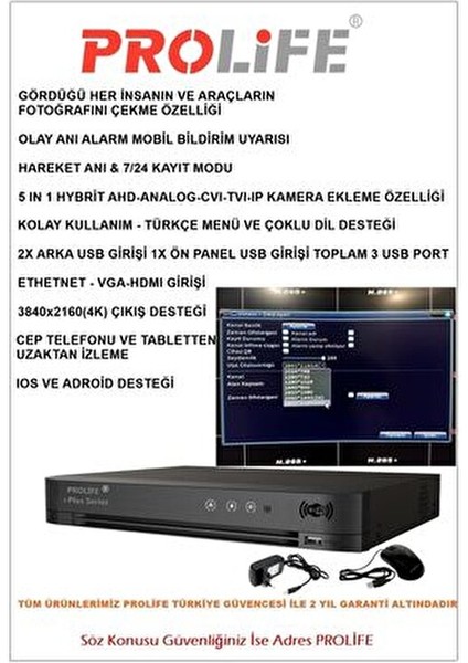 4 Kameralı Full Set 1080P Full Hd Gece Renkli Görüş Güvenlik Kamerası 2 Yıl Garantili Su Geçirmez indirimleri