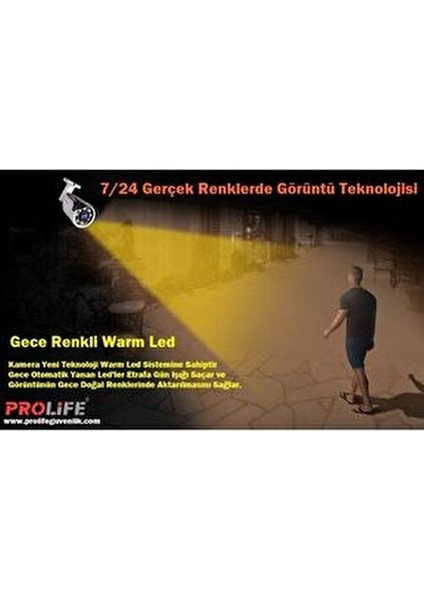 4 Kameralı Full Set 1080P Full Hd Gece Renkli Görüş Güvenlik Kamerası 2 Yıl Garantili Su Geçirmez