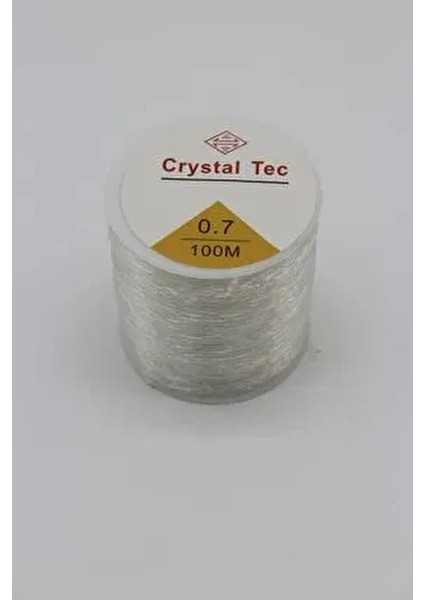 Şeffaf Lastikli 0,7 mm Silikon Misina- Elişi Takı Aksesuar Esnek Lastik Misine Tesbih Ipi 100 mt