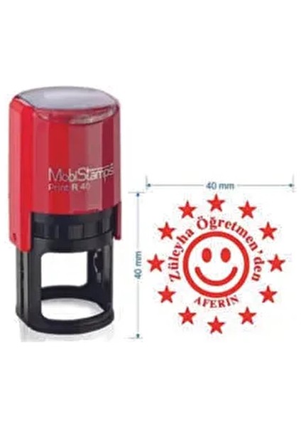 Öğretmen Kaşesi Yuvarlak Yıldızlı Aferin