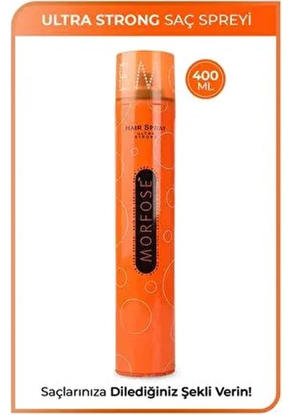Morfose Saç Spreyi Organik Parlaklık Verici 400 ml Hacim Artırıcı Etkiyle