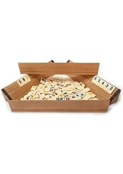 cilalı ahşap okey takımı büyük boy kemik taş