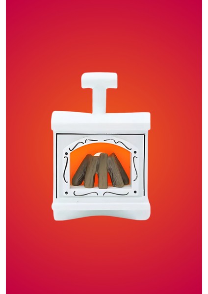 Minyatür LED Şömine, Dekoratif Işıklı Küçük Şömine, Mini LED Şömine Işığı, Sıcak Ambiyanslı Dekor, Maket ve Bebek Evine Özel, Gerçekçi Alev Efektli Minyatür LED Şömine,