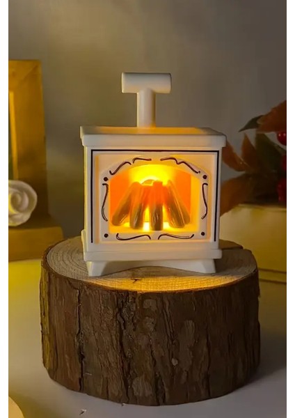 Minyatür LED Şömine, Dekoratif Işıklı Küçük Şömine, Mini LED Şömine Işığı, Sıcak Ambiyanslı Dekor, Maket ve Bebek Evine Özel, Gerçekçi Alev Efektli Minyatür LED Şömine, fiyatları
