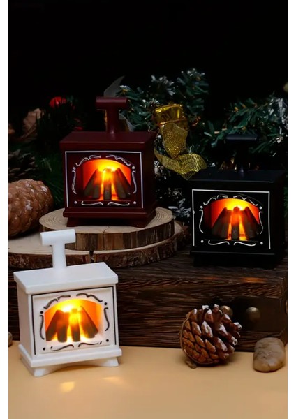 Minyatür LED Şömine, Dekoratif Işıklı Küçük Şömine, Mini LED Şömine Işığı, Sıcak Ambiyanslı Dekor, Maket ve Bebek Evine Özel, Gerçekçi Alev Efektli Minyatür LED Şömine, modelleri