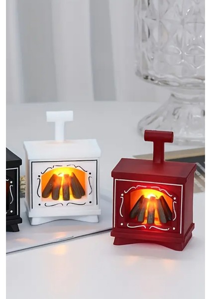 Minyatür LED Şömine, Dekoratif Işıklı Küçük Şömine, Mini LED Şömine Işığı, Sıcak Ambiyanslı Dekor, Maket ve Bebek Evine Özel, Gerçekçi Alev Efektli Minyatür LED Şömine, indirimleri
