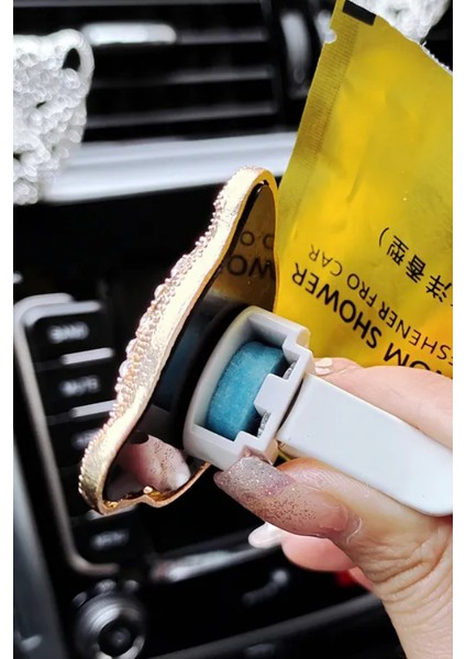 Leopar Desenli Araç Kokusu, Gold Renk Klipsli Tasarım modelleri