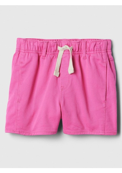 Kız Çocuk Pembe Easy Denim Pull-On Şort